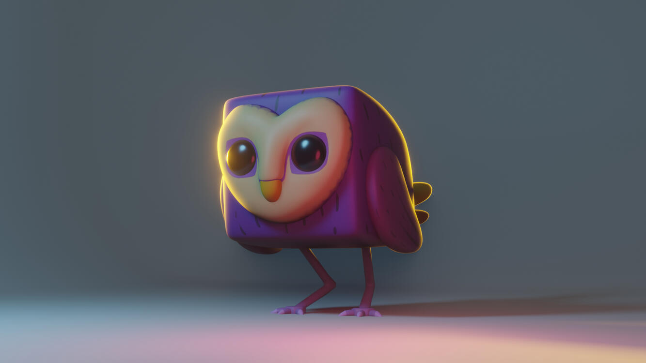 Owl made to learn blender